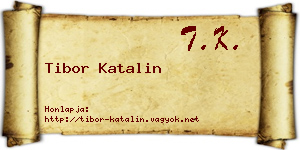 Tibor Katalin névjegykártya