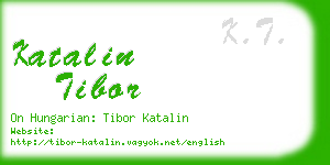 katalin tibor business card